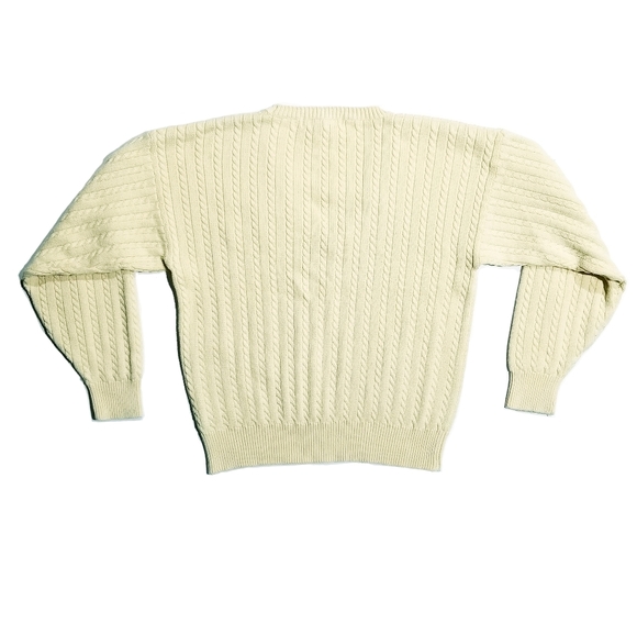 Vintage LPGA Womens V-Neck Cable Knit Sweater M - Picture 4 of 8